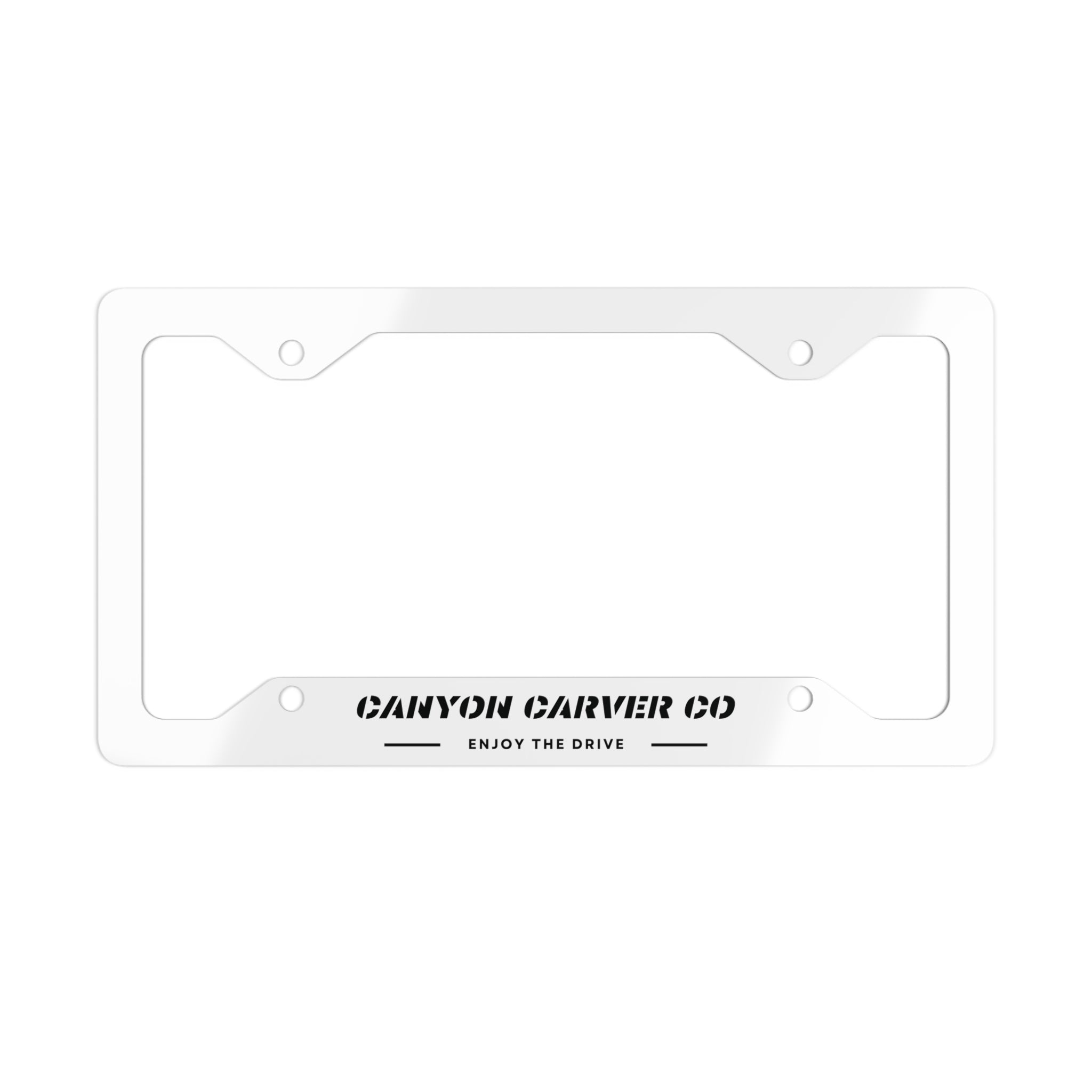 Canyon Carver Co License Plate Frame - Silver